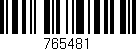 Código de barras (EAN, GTIN, SKU, ISBN): '765481'