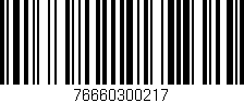 Código de barras (EAN, GTIN, SKU, ISBN): '76660300217'