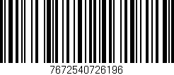 Código de barras (EAN, GTIN, SKU, ISBN): '7672540726196'