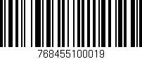 Código de barras (EAN, GTIN, SKU, ISBN): '768455100019'