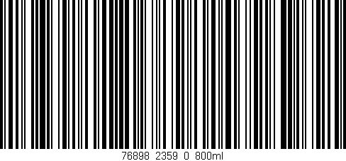 Código de barras (EAN, GTIN, SKU, ISBN): '76898_2359_0_800ml'