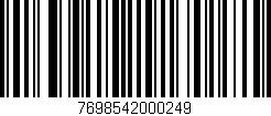 Código de barras (EAN, GTIN, SKU, ISBN): '7698542000249'