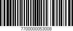 Código de barras (EAN, GTIN, SKU, ISBN): '7700000053008'