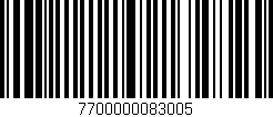 Código de barras (EAN, GTIN, SKU, ISBN): '7700000083005'