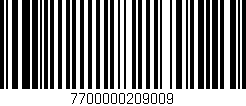 Código de barras (EAN, GTIN, SKU, ISBN): '7700000209009'