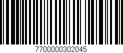 Código de barras (EAN, GTIN, SKU, ISBN): '7700000302045'
