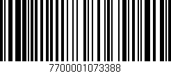 Código de barras (EAN, GTIN, SKU, ISBN): '7700001073388'