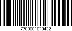 Código de barras (EAN, GTIN, SKU, ISBN): '7700001073432'