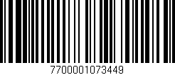 Código de barras (EAN, GTIN, SKU, ISBN): '7700001073449'