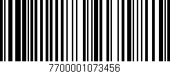 Código de barras (EAN, GTIN, SKU, ISBN): '7700001073456'