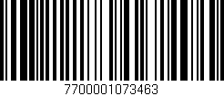 Código de barras (EAN, GTIN, SKU, ISBN): '7700001073463'