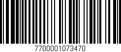 Código de barras (EAN, GTIN, SKU, ISBN): '7700001073470'