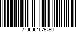 Código de barras (EAN, GTIN, SKU, ISBN): '7700001075450'