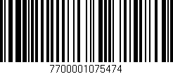 Código de barras (EAN, GTIN, SKU, ISBN): '7700001075474'
