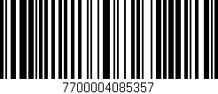 Código de barras (EAN, GTIN, SKU, ISBN): '7700004085357'