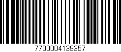 Código de barras (EAN, GTIN, SKU, ISBN): '7700004139357'