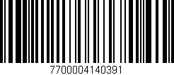 Código de barras (EAN, GTIN, SKU, ISBN): '7700004140391'