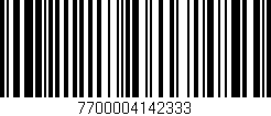 Código de barras (EAN, GTIN, SKU, ISBN): '7700004142333'