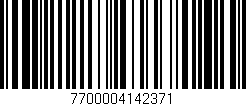Código de barras (EAN, GTIN, SKU, ISBN): '7700004142371'