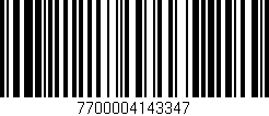 Código de barras (EAN, GTIN, SKU, ISBN): '7700004143347'