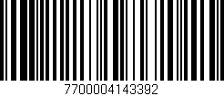 Código de barras (EAN, GTIN, SKU, ISBN): '7700004143392'