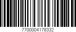 Código de barras (EAN, GTIN, SKU, ISBN): '7700004178332'
