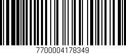 Código de barras (EAN, GTIN, SKU, ISBN): '7700004178349'