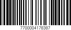 Código de barras (EAN, GTIN, SKU, ISBN): '7700004178387'