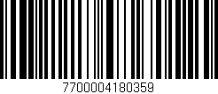 Código de barras (EAN, GTIN, SKU, ISBN): '7700004180359'
