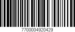 Código de barras (EAN, GTIN, SKU, ISBN): '7700004920429'