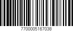Código de barras (EAN, GTIN, SKU, ISBN): '7700005167038'