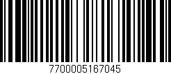 Código de barras (EAN, GTIN, SKU, ISBN): '7700005167045'