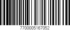 Código de barras (EAN, GTIN, SKU, ISBN): '7700005167052'