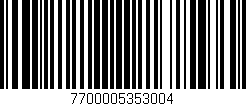 Código de barras (EAN, GTIN, SKU, ISBN): '7700005353004'