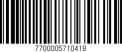 Código de barras (EAN, GTIN, SKU, ISBN): '7700005710418'