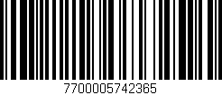 Código de barras (EAN, GTIN, SKU, ISBN): '7700005742365'