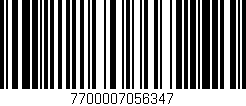 Código de barras (EAN, GTIN, SKU, ISBN): '7700007056347'
