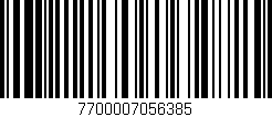Código de barras (EAN, GTIN, SKU, ISBN): '7700007056385'