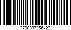 Código de barras (EAN, GTIN, SKU, ISBN): '7700007056422'
