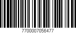 Código de barras (EAN, GTIN, SKU, ISBN): '7700007056477'