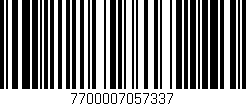 Código de barras (EAN, GTIN, SKU, ISBN): '7700007057337'
