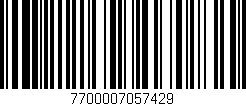 Código de barras (EAN, GTIN, SKU, ISBN): '7700007057429'
