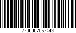 Código de barras (EAN, GTIN, SKU, ISBN): '7700007057443'