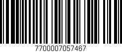 Código de barras (EAN, GTIN, SKU, ISBN): '7700007057467'