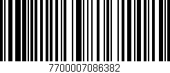 Código de barras (EAN, GTIN, SKU, ISBN): '7700007086382'