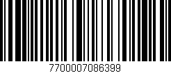 Código de barras (EAN, GTIN, SKU, ISBN): '7700007086399'