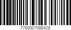 Código de barras (EAN, GTIN, SKU, ISBN): '7700007086429'