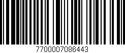 Código de barras (EAN, GTIN, SKU, ISBN): '7700007086443'