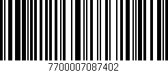 Código de barras (EAN, GTIN, SKU, ISBN): '7700007087402'