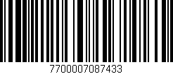 Código de barras (EAN, GTIN, SKU, ISBN): '7700007087433'